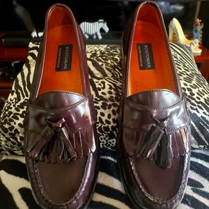 Men's Brown Leather Tassle Loafers by Bostanian